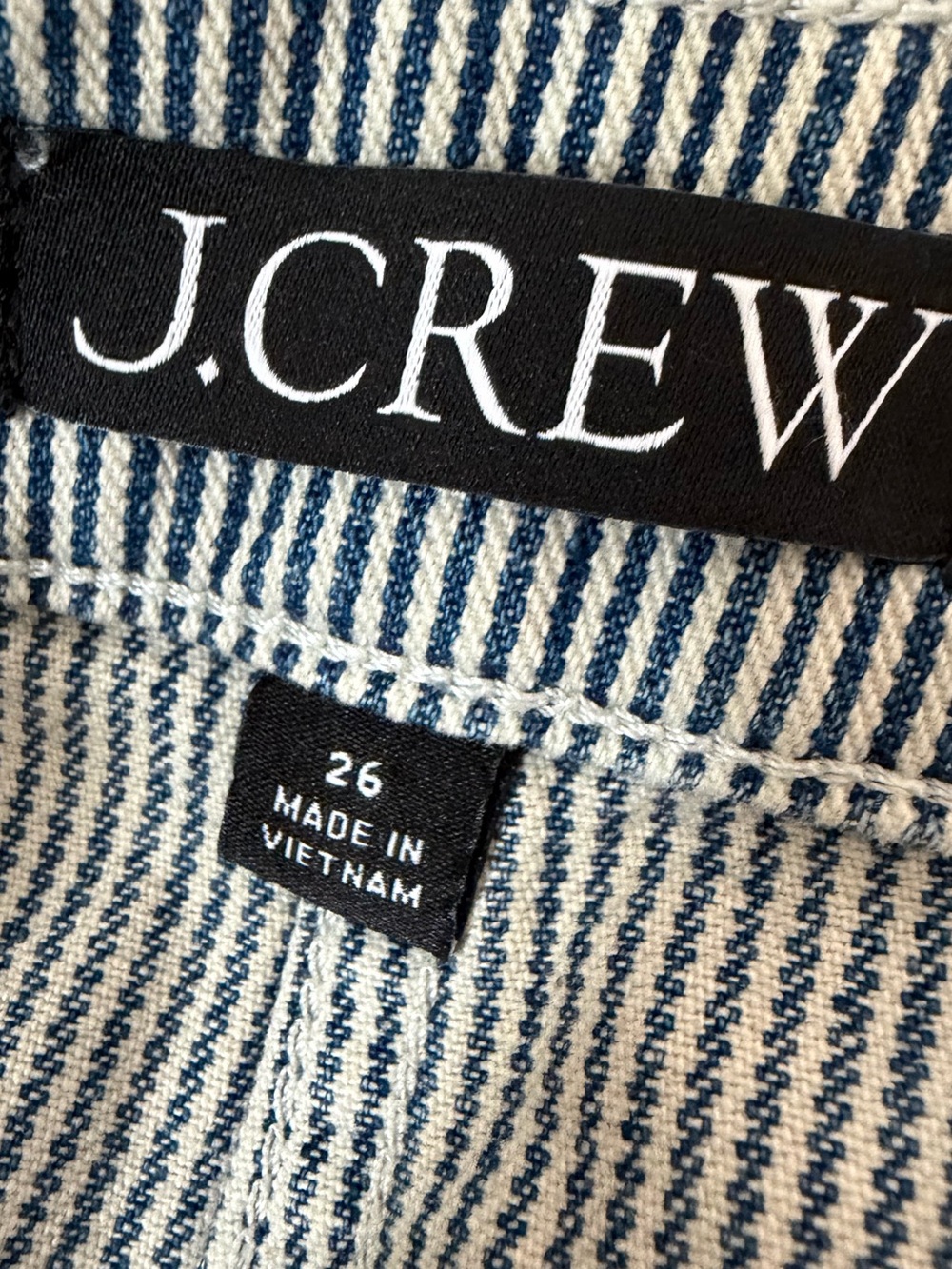 J.Crew Striped Denim Shirt & Mini Skirt Matching Set (Size 4 & 26) - Picture 13 of 14